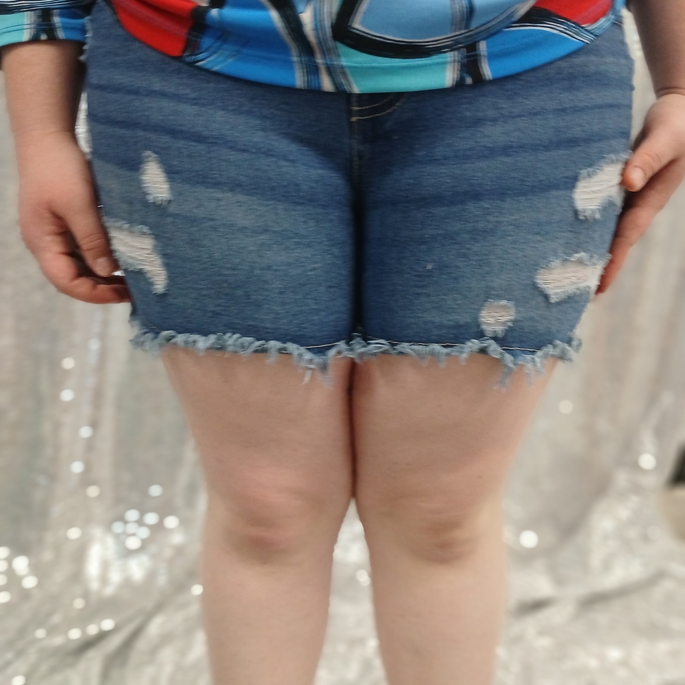 Distressed Denim Women Shorts
